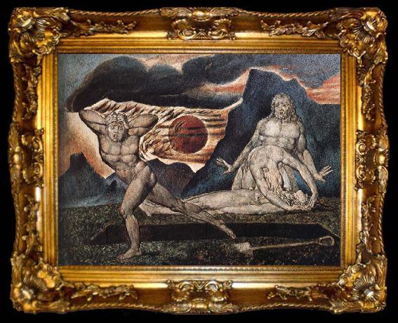 framed  William Blake The Body of Abel Found by Adam and Eve, ta009-2